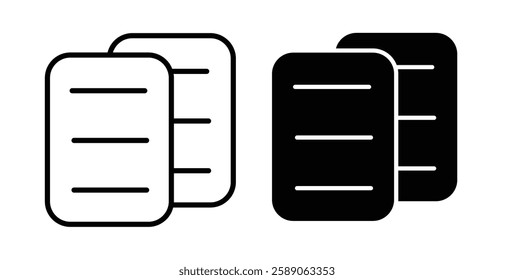 Copy icons thin line illustrations designs