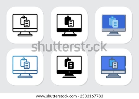 copy icons with various design styles