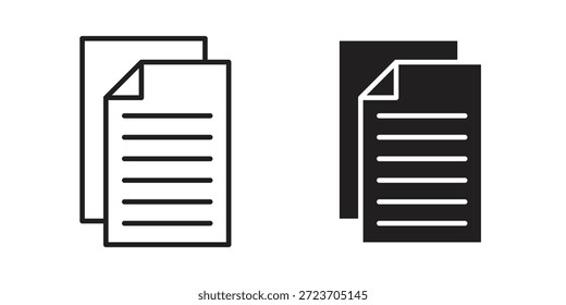 Colección de Vector de los iconos de la copia para los Diseños web. iconos planos