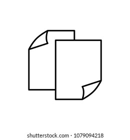 Copy letters line icons