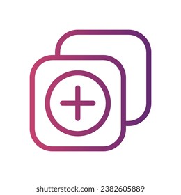 copy line gradient icon logo for website, application, printing, document, poster design, etc, Suitable for web Design,Logo,App