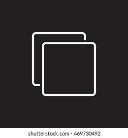 Copy line icon, clone outline vector logo illustration, linear pictogram isolated on black