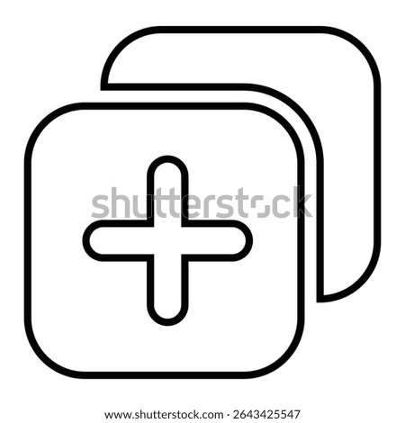 copy line icon design. copy thin black outline symbol vector illustration. editable stroke icon on transparent background.