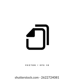 Copy Line Icon. Editable Stroke