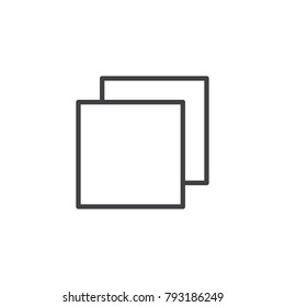 Copy line icon, outline vector sign, linear style pictogram isolated on white. Documents copy symbol, logo illustration. Editable stroke