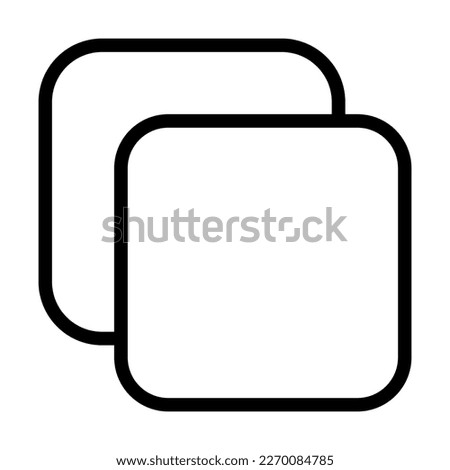 copy line icon vector design template and illustration with editable stroke