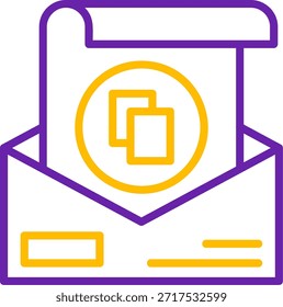 Copy Line Two Color Vector Line Two Color Vector Icon Design Design