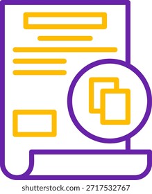 Copy Line Two Color Vector Line Two Color Vector Icon Design Design