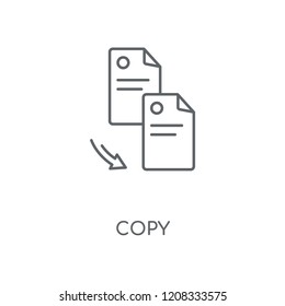 Copy linear icon. Copy concept stroke symbol design. Thin graphic elements vector illustration, outline pattern on a white background, eps 10.