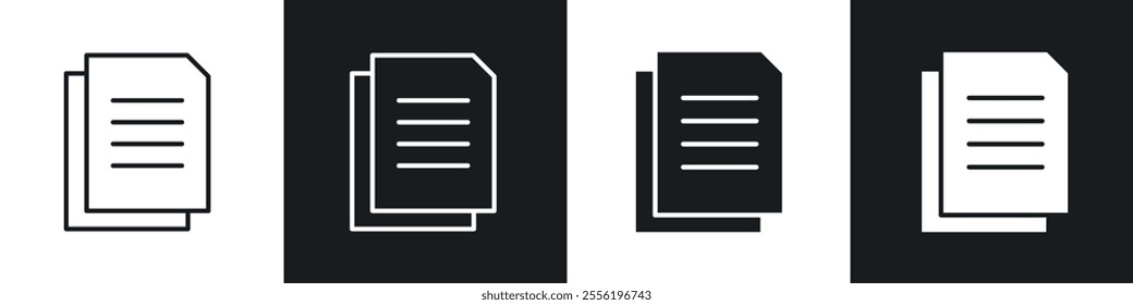 Copy linear icon set for app, and web design.