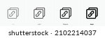 copy link icon. Thin, Light Regular And Bold style design isolated on white background