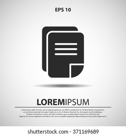 copy list icon for web and mobile. flat design style
