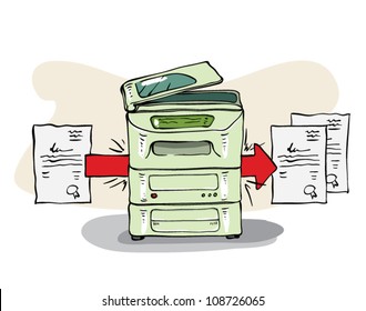 Copy Machine copies some documents