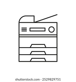 Copy Machine Icon flat line symbol set.