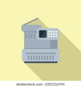 Copy machine icon flat vector. Digital print. Service art