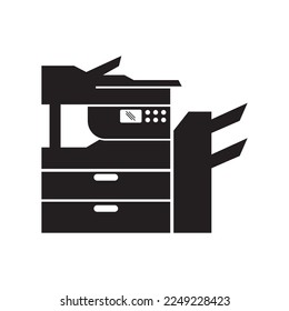 Maschinensymbol kopieren, Logo-Vektorgrafik-Design