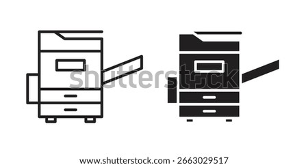 Copy Machine icon vector design element logo template