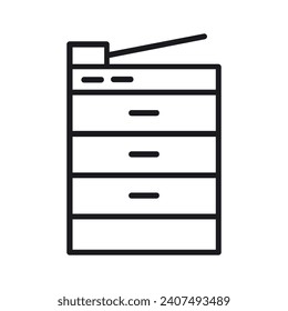 Copy machine illustrated on white background