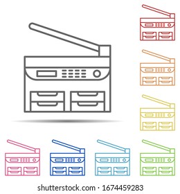 copy machine multi color icon. Element of workplace icon on white background