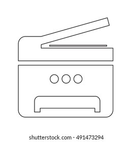 Copy Machine Multifunction Printer Icon Illustration Design