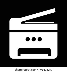 Copy Machine Multifunction Printer Icon Illustration Design