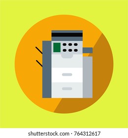 Copy Machine Multifunction Printer Icon Illustration Design