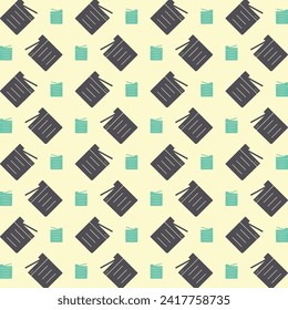 Copy Machine trendy pattern design beautiful repeating vector illustration background
