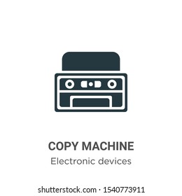 Copy Machine Vector Icon On White Background. Flat Vector Copy Machine Icon Symbol Sign From Modern Electronic Devices Collection For Mobile Concept And Web Apps Design.