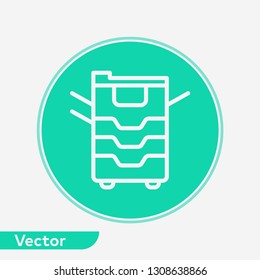 Copy machine vector icon sign symbol