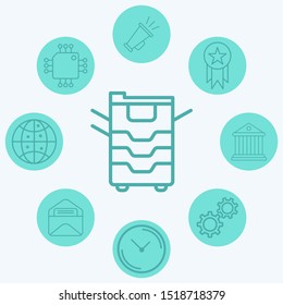 Copy machine vector icon sign symbol
