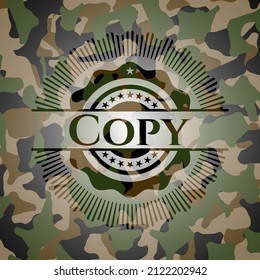 Copy on camo texture. Vector Illustration. Detailed. 