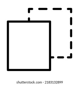 Copy outline icon vector illustration