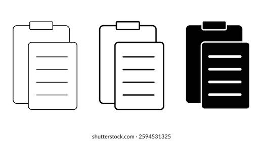 Copy and Paste Vector Line and falt Icon. clipbord icon. vector illustration. 