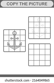 Copy the picture with Anchor. Worksheet for kids