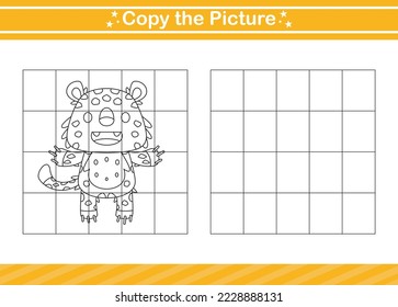 copy the picture of animal Educational game for kindergarten and preschool worksheet game for kids