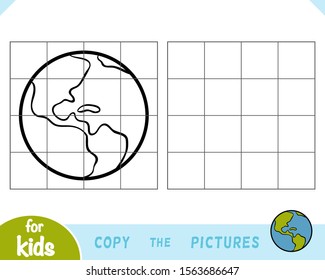 Copy the picture, education game for children, Earth