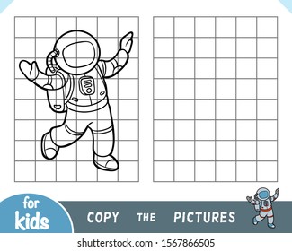 Copy the picture, education game for children, Astronaut