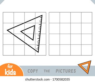 Copy the picture, education game for children, Triangle ruler