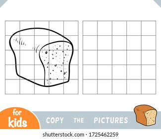 Copy the picture, education game for children, Bread