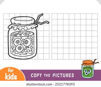 Copy the picture, education game for children, Jar of Witch Potion