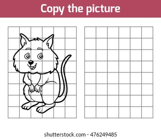 Copy the picture, education game for children, Quokka