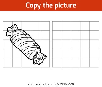 Copy the picture, education game for children, Candy