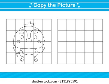 copy the picture Educational game for kindergarten and preschool.worksheet game for children