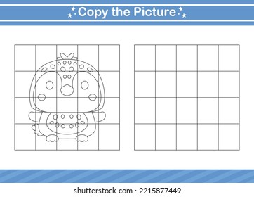 copy the picture Educational game for kindergarten and preschool.worksheet game for children