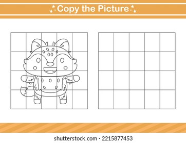 copy the picture Educational game for kindergarten and preschool.worksheet game for children