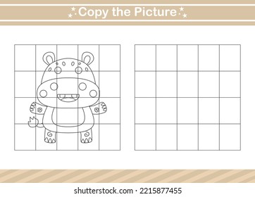 copy the picture Educational game for kindergarten and preschool.worksheet game for children