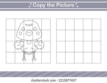 copy the picture Educational game for kindergarten and preschool.worksheet game for children