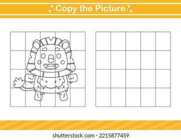 copy the picture Educational game for kindergarten and preschool.worksheet game for children