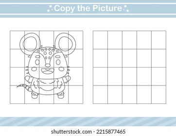 copy the picture Educational game for kindergarten and preschool. worksheet game for children