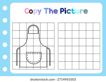 Copiar la imagen de KITCHEN SET. DELANTAL Juego educativo para niños. Ilustración vectorial de dibujos animados